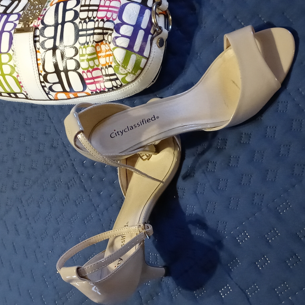 Cityclassified Nude Open Toe Heels